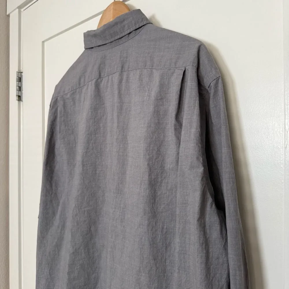 Polo Ralph Lauren Shirt Mens XXL Gray Classic Fit Button Up Long Sleeve Career